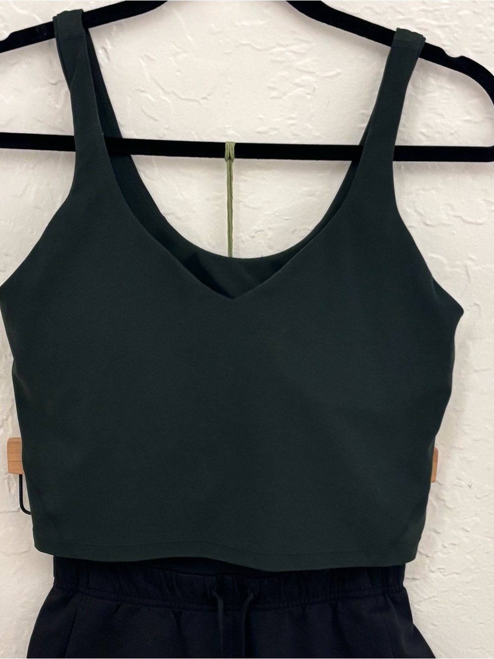 lululemon athletica Dark Green V-Neck Cropped Tank